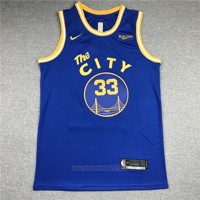 Camiseta Golden State Warriors James Wiseman #33 Hardwood Classics 2020 Azul
